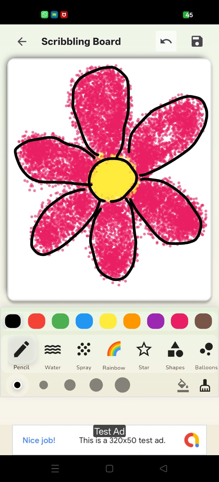 Blank drawing canvas